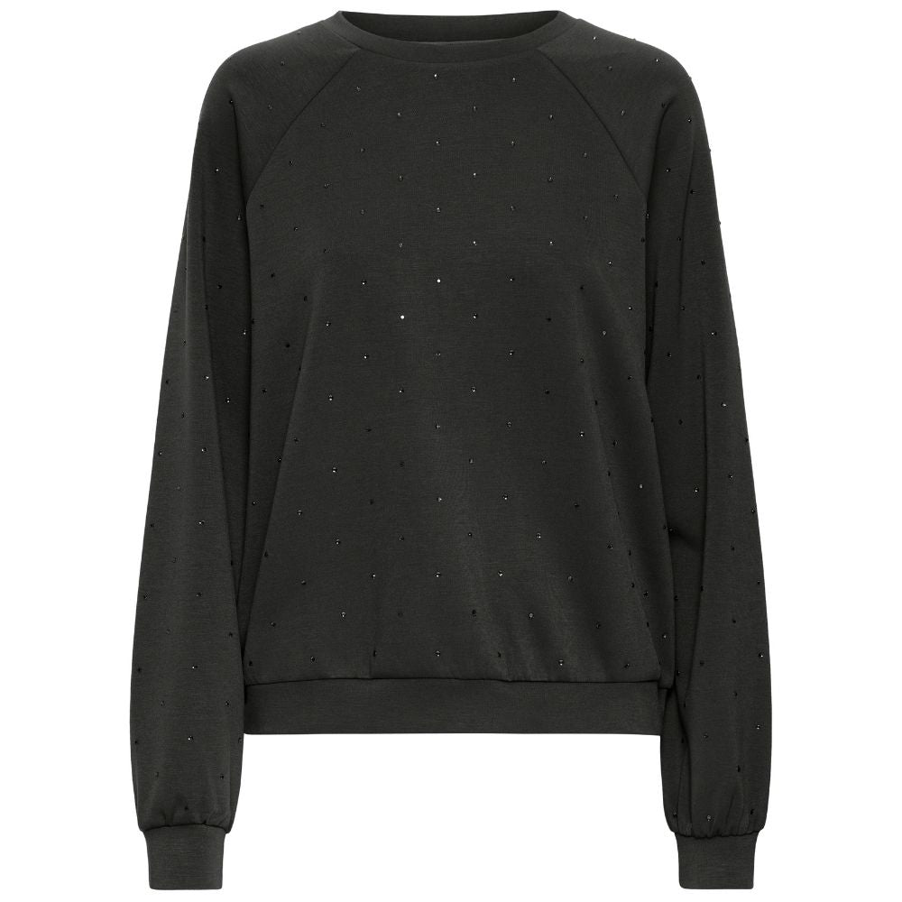 Zwart glitter sweatshirt Amias - Capuchon Fashion