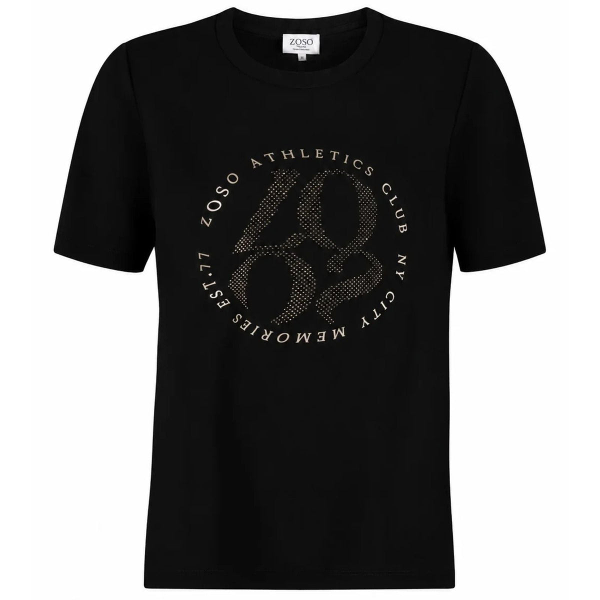 Zwart met print travel t-shirt Britt - Capuchon Fashion