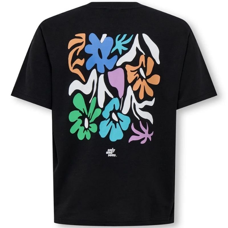 Zwart relax fit t-shirt Fred Laurent - Capuchon Fashion