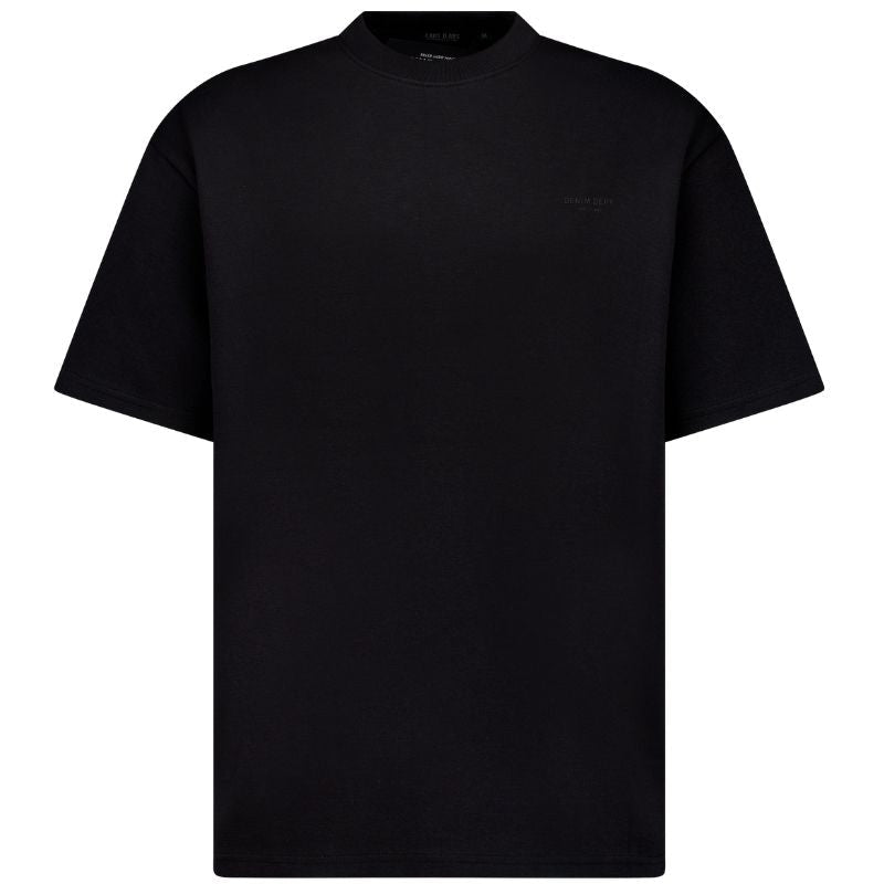 Zwart ronde hals t-shirt Local - Capuchon Fashion