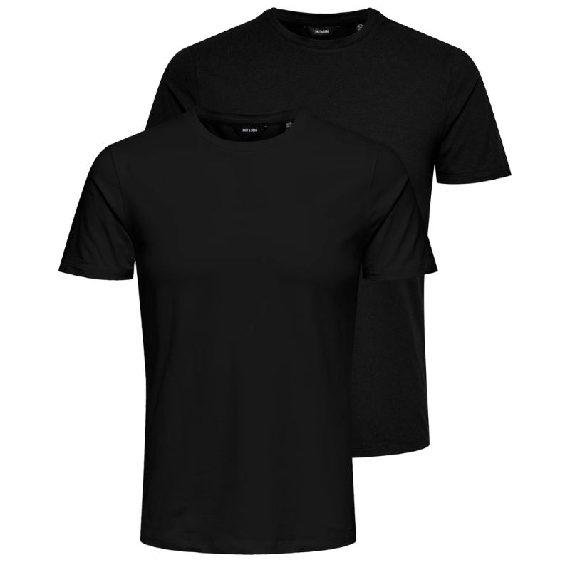 Zwart t-shirt Basic 2 - pack - Capuchon Fashion