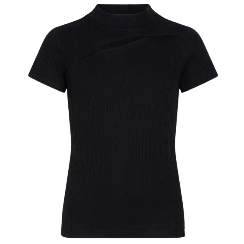 Zwart t-shirt Chest Opening - Capuchon Fashion