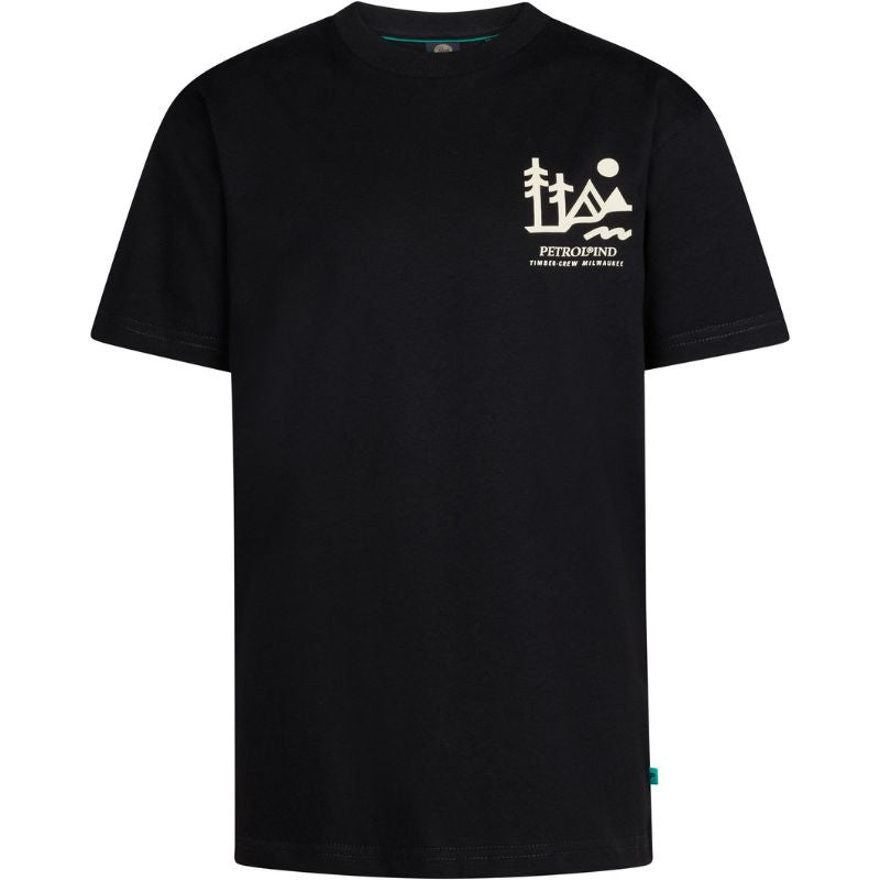 Zwart t-shirt classic print TSR679 - Capuchon Fashion