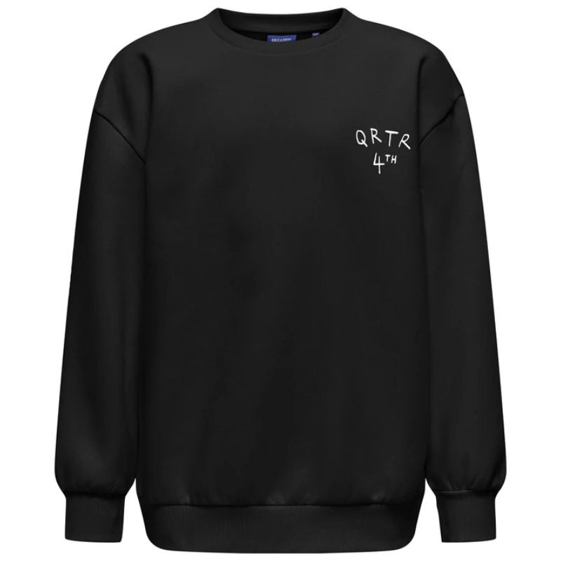 Zwarte backprint crew neck Kyrie - Capuchon Fashion