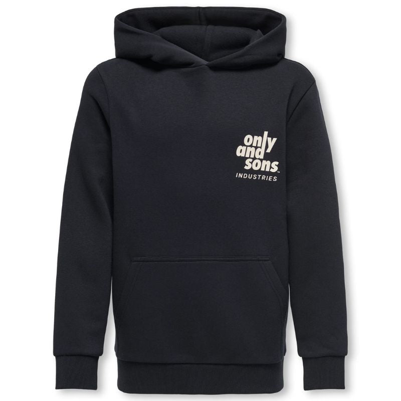 Zwarte backprint hoodie Hudson - Capuchon Fashion