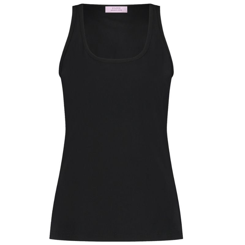 Zwarte basic travel tanktop Nova - Capuchon Fashion