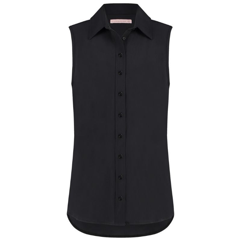 Zwarte blouse Bobby sls - Capuchon Fashion