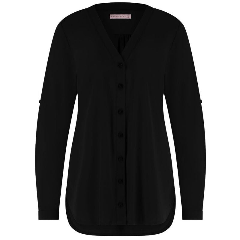 Zwarte blouse Evi - Capuchon Fashion