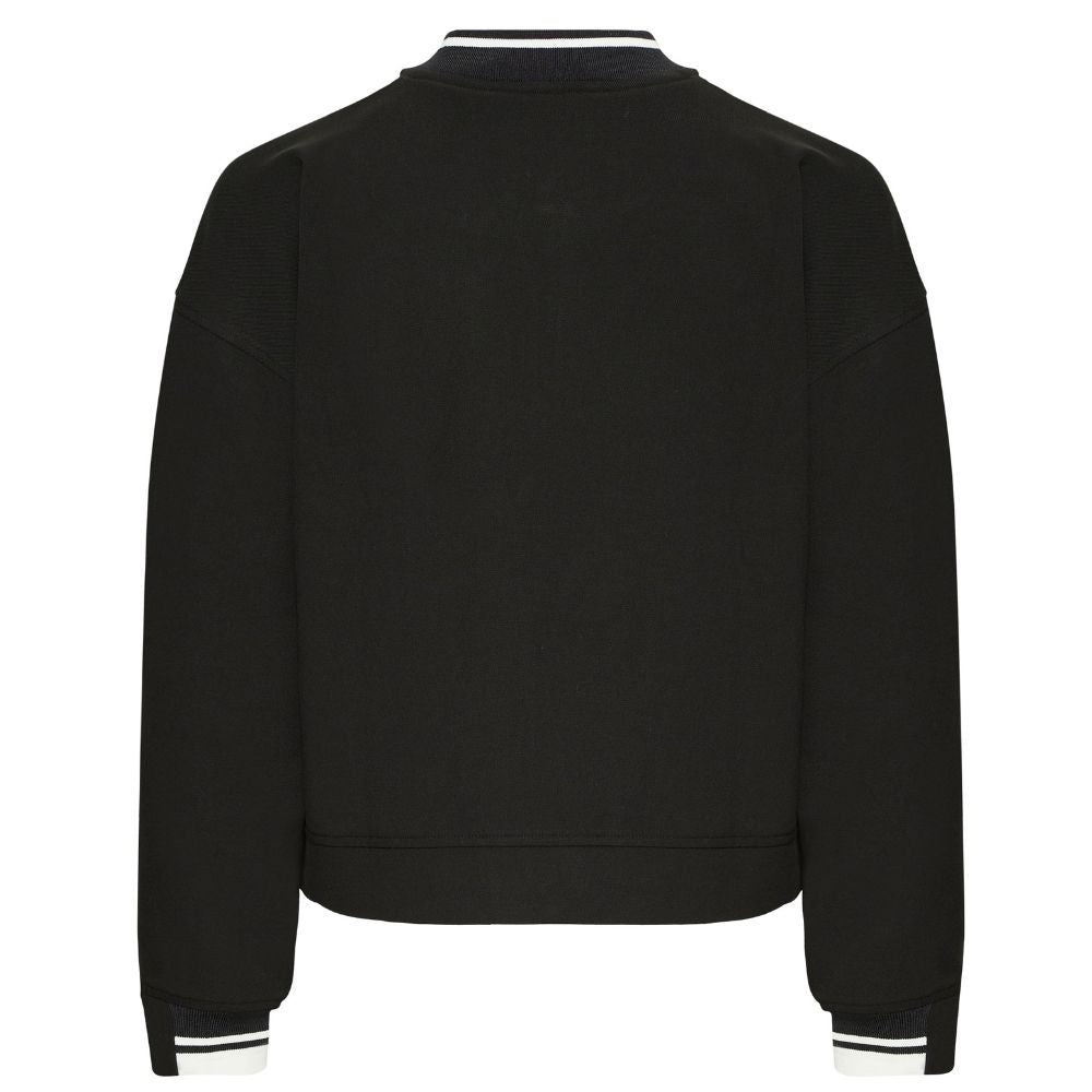 Zwarte bomber jacket met rits Kyrra - Capuchon Fashion
