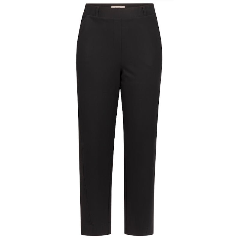 Zwarte bonded barrell trousers Marlis - Capuchon Fashion
