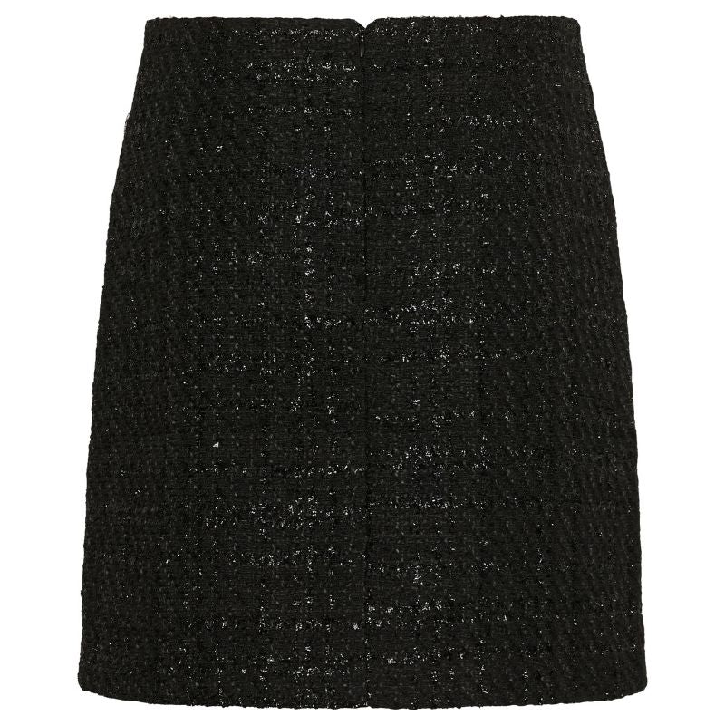 Zwarte bouclé glitter rok Nigella - Capuchon Fashion