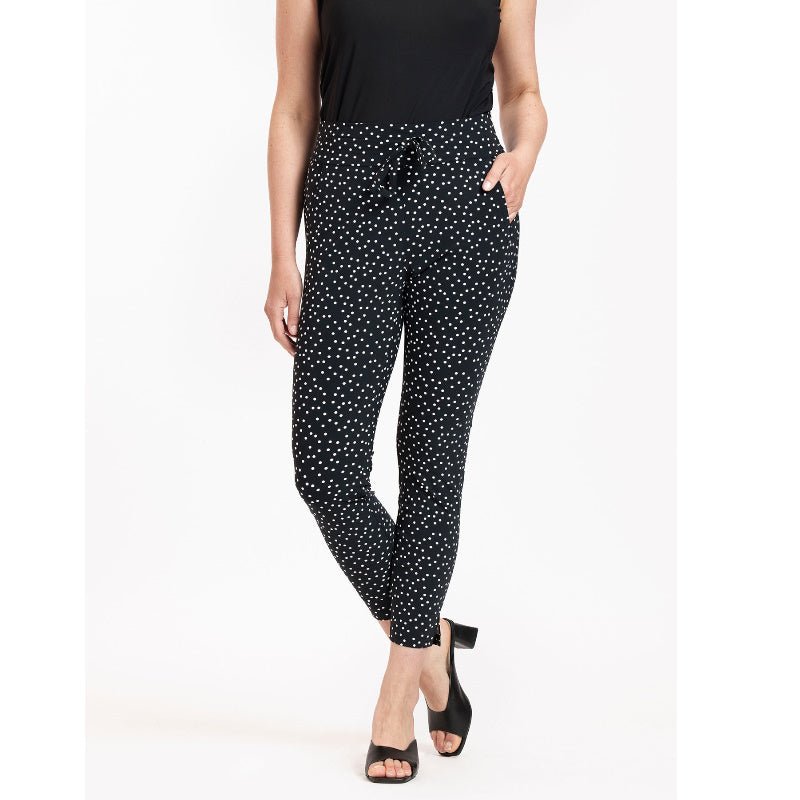 Zwarte broek Startup irr dots - Capuchon Fashion