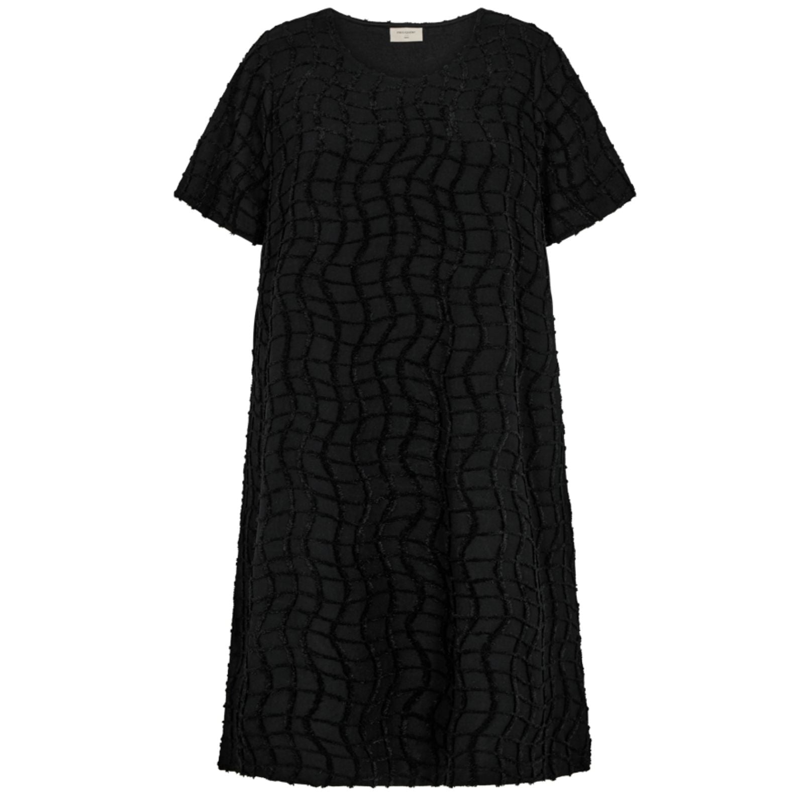 Zwarte effect jersey jurk Alfi - Capuchon Fashion