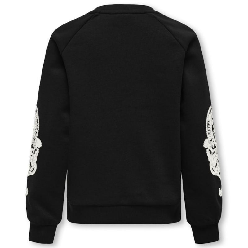 Zwarte embroidery sweat Easton - Capuchon Fashion