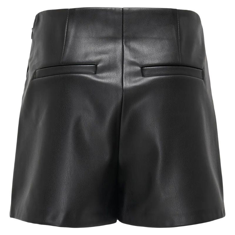Zwarte faux leather skort Mist - Amili - Capuchon Fashion