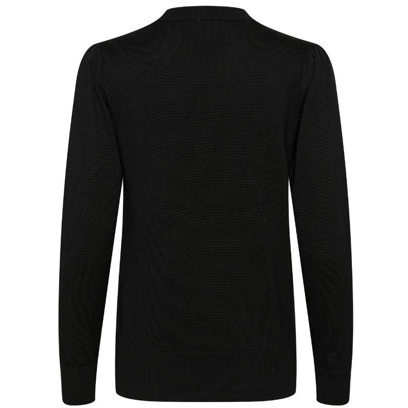 Zwarte fijngebreide parel pullover Temma - Capuchon Fashion