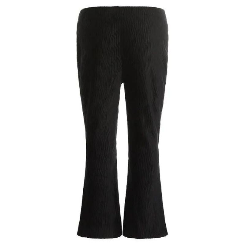 Zwarte flair broek 52913 - Capuchon Fashion