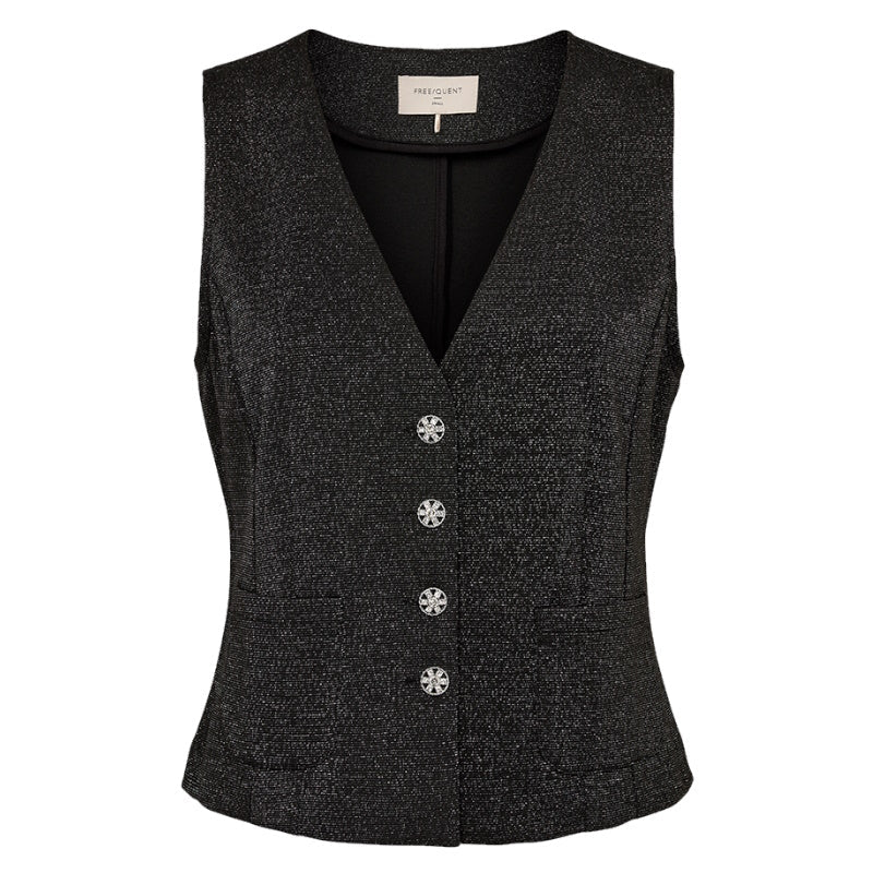 Zwarte gilet Nannilux - Capuchon Fashion