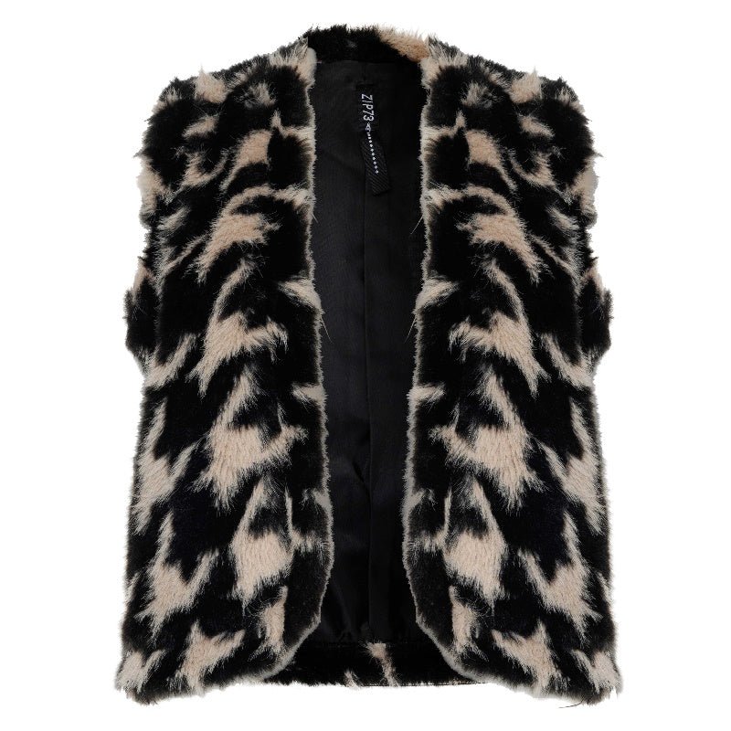 Zwarte gilet Teddy - Capuchon Fashion