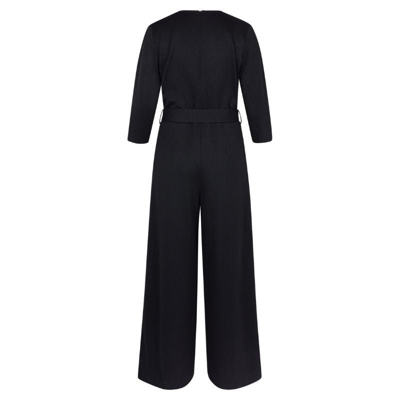 Zwarte glitter jumpsuit Odessi sparkle - Capuchon Fashion