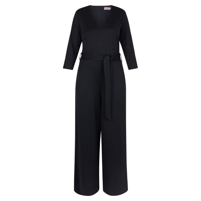 Zwarte glitter jumpsuit Odessi sparkle - Capuchon Fashion