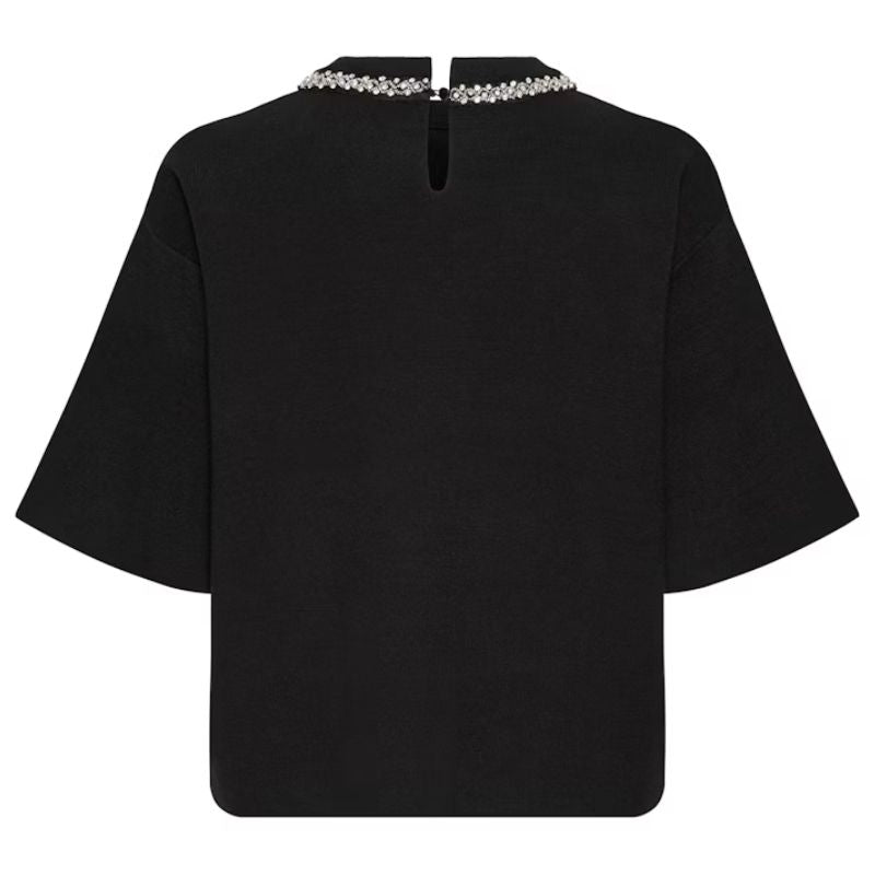 Zwarte glitter knit pullover Dorise - Capuchon Fashion