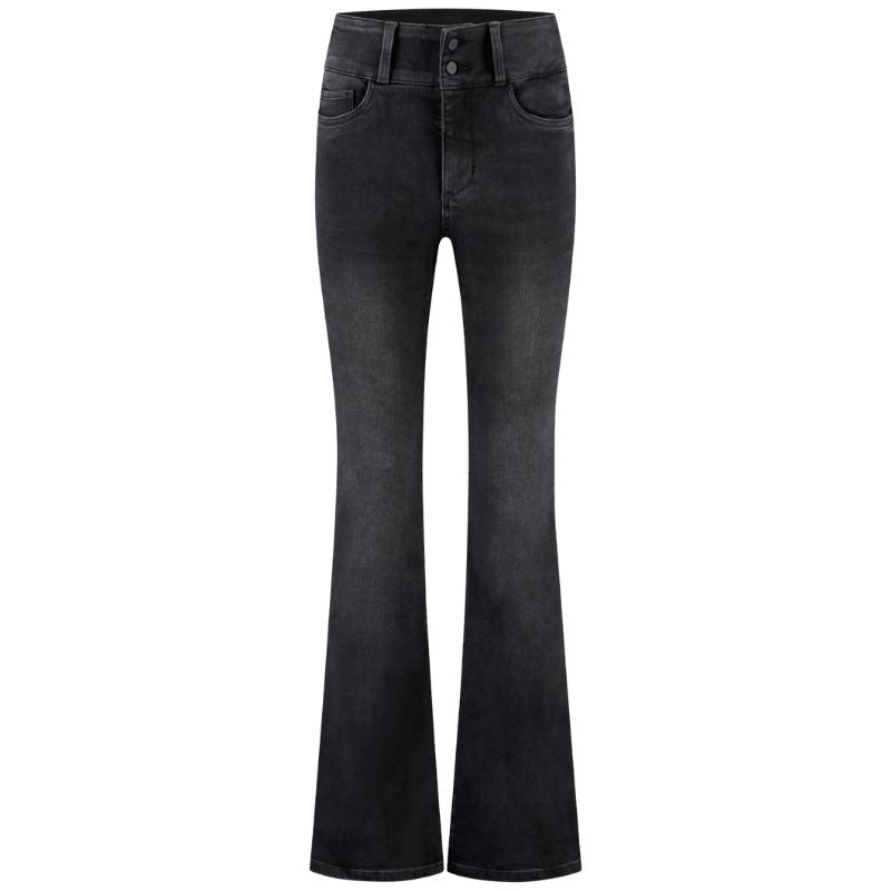 Zwarte high waist flared Bodine - Capuchon Fashion