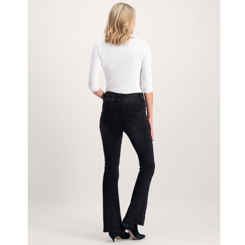 Zwarte high waist flared Bodine - Capuchon Fashion