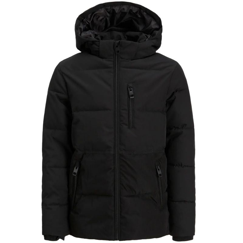 Zwarte hood puffer jacket Owen - Capuchon Fashion