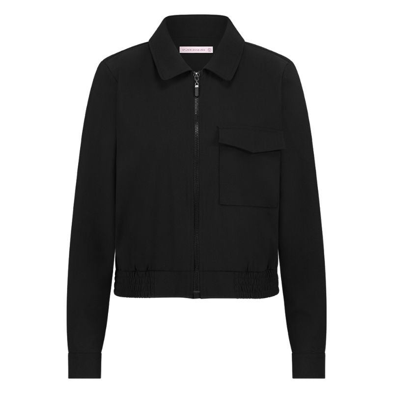 Zwarte jacket Mabel tape - Capuchon Fashion