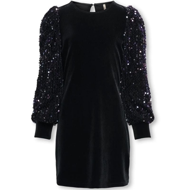 Zwarte jurk Confidence Sequins - Capuchon Fashion