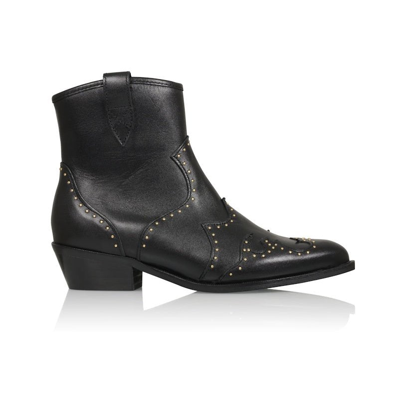 Zwarte laars Lyon Studs - Capuchon Fashion