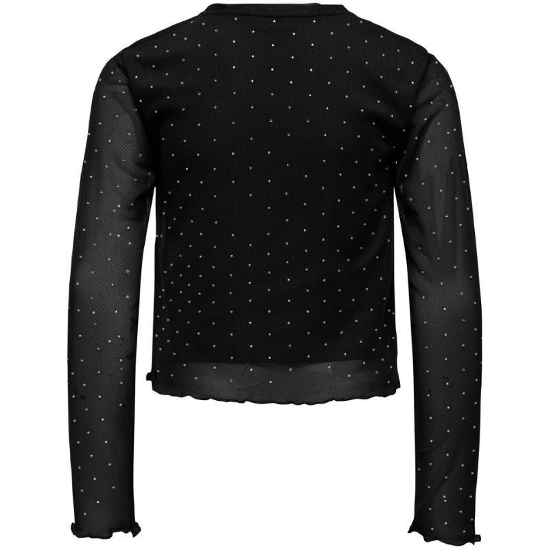 Zwarte longsleeve Jada Rhinestone - Capuchon Fashion