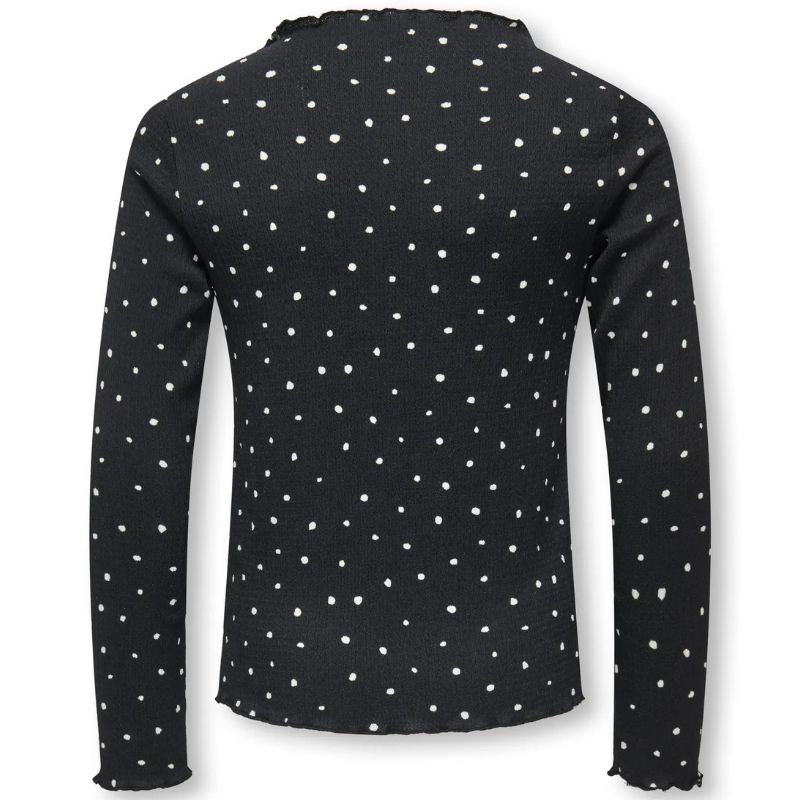 Zwarte longsleeve met stippen Melia - Capuchon Fashion