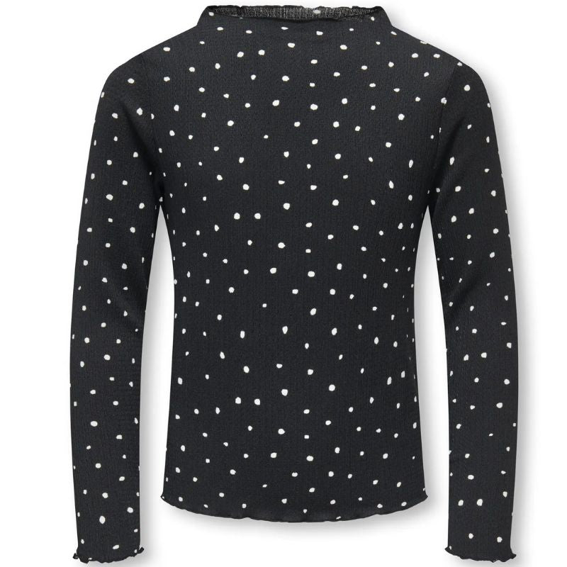 Zwarte longsleeve met stippen Melia - Capuchon Fashion