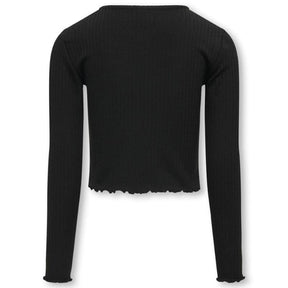 Zwarte longsleeve Nella - Capuchon Fashion