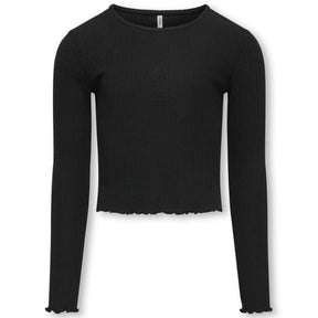 Zwarte longsleeve Nella - Capuchon Fashion