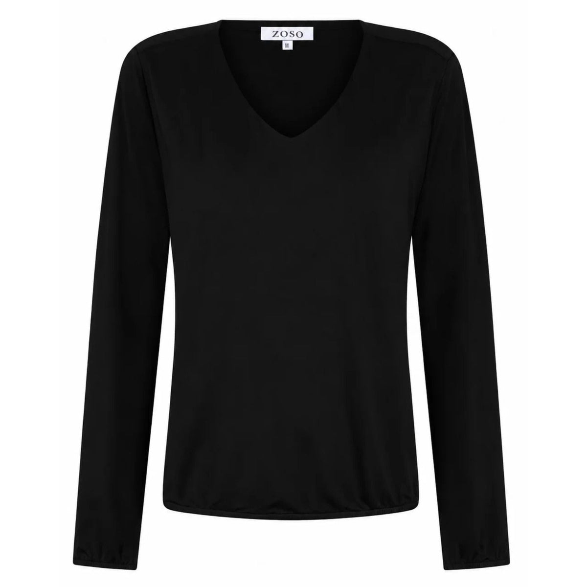 Zwarte luxury basic top Josine - Capuchon Fashion