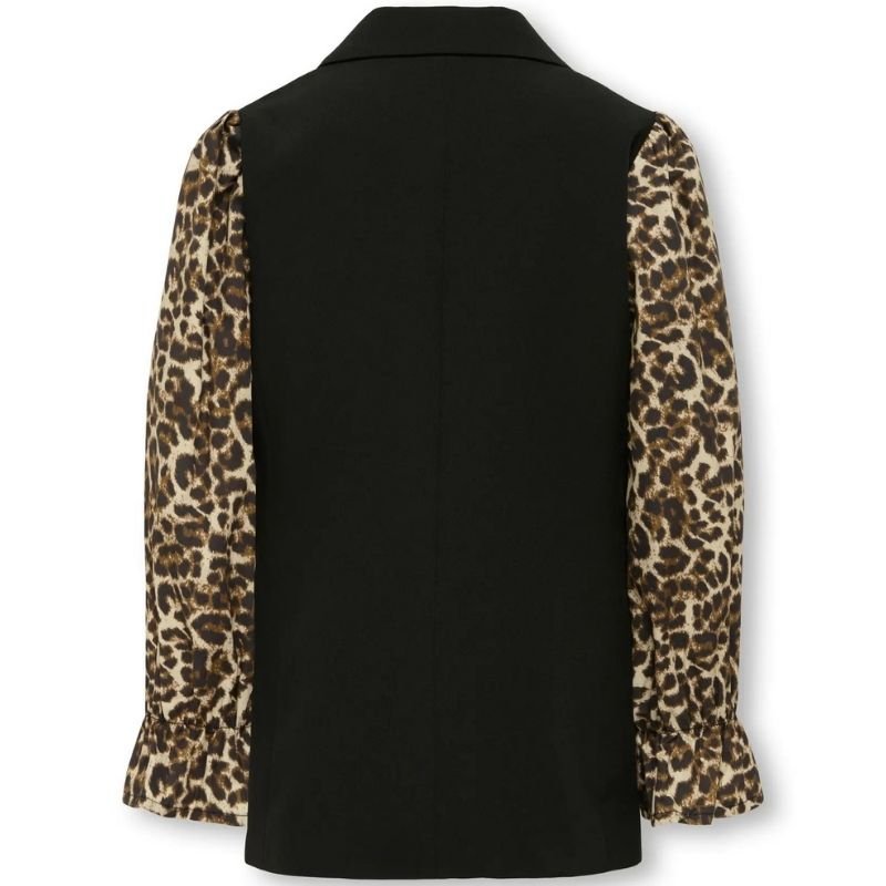 Zwarte panterprint blazer Kira - Capuchon Fashion