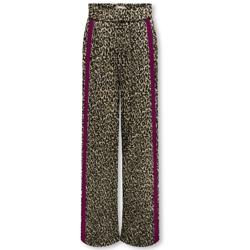 Zwarte panterprint broek Poptrash - Capuchon Fashion