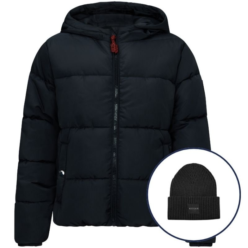 Zwarte puffer winterjacket Tiffany - Capuchon Fashion