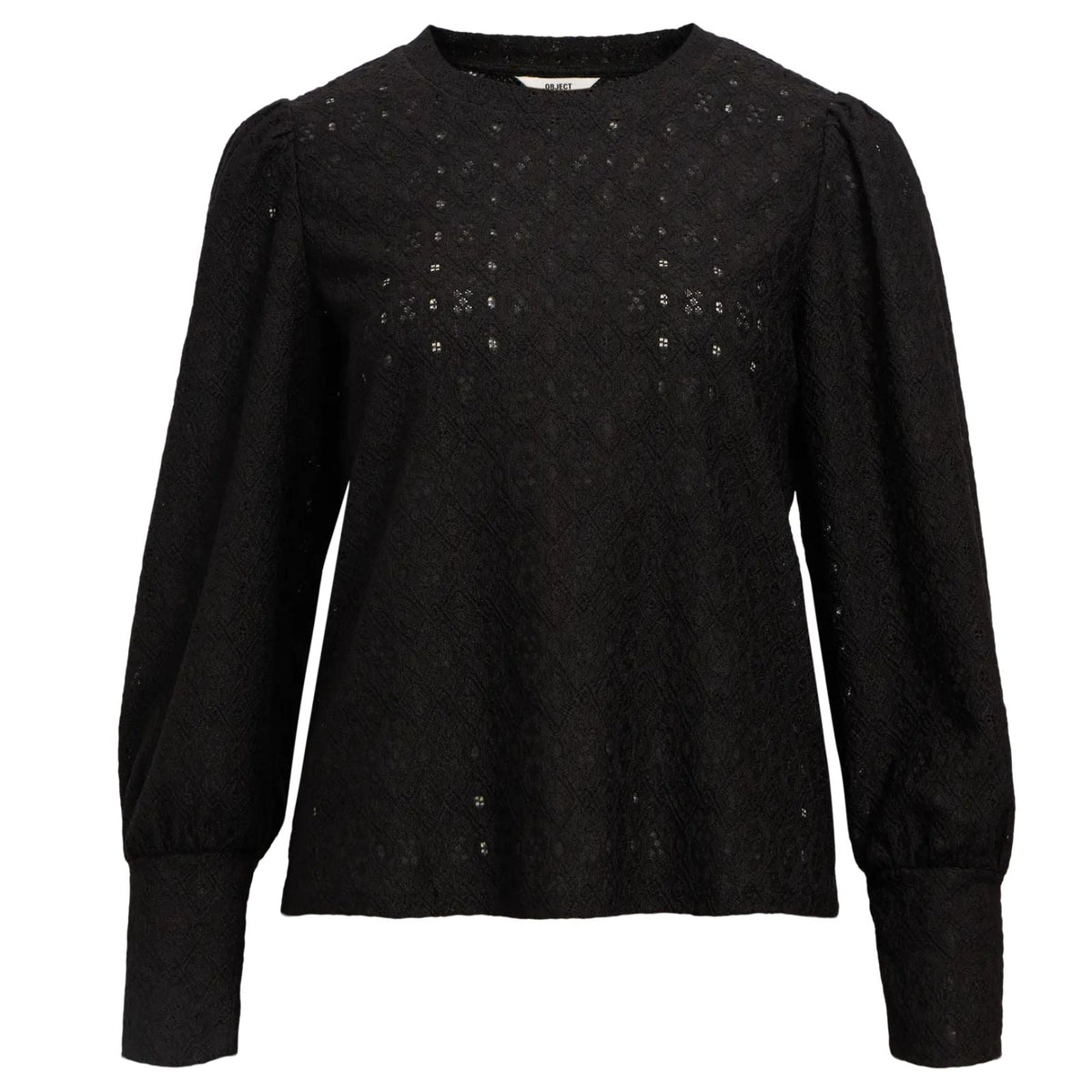 Zwarte regular longsleeve top Laila - Capuchon Fashion