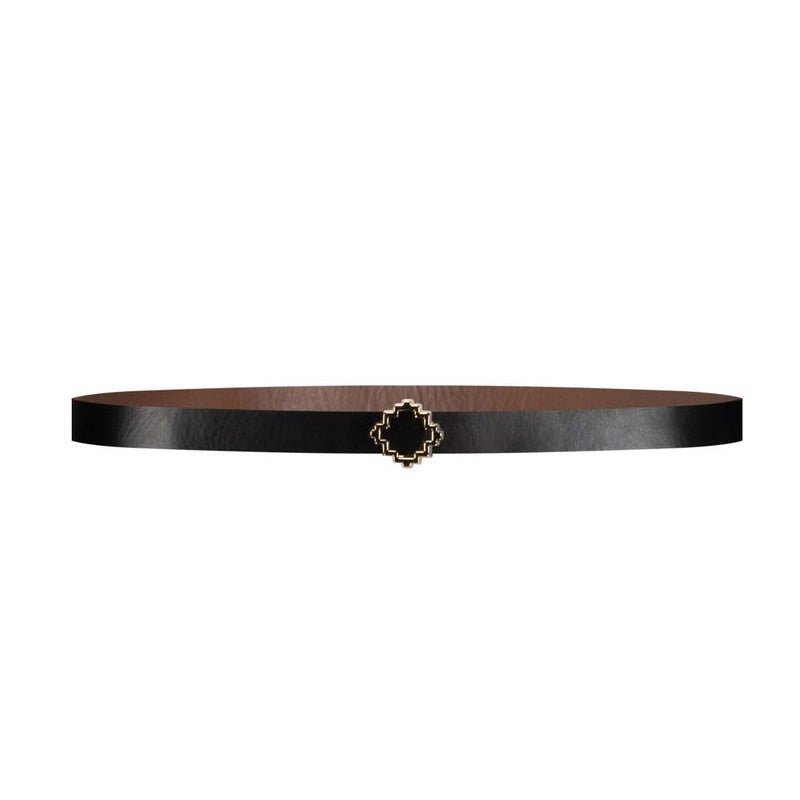 Zwarte reversible belt Ornament - Capuchon Fashion