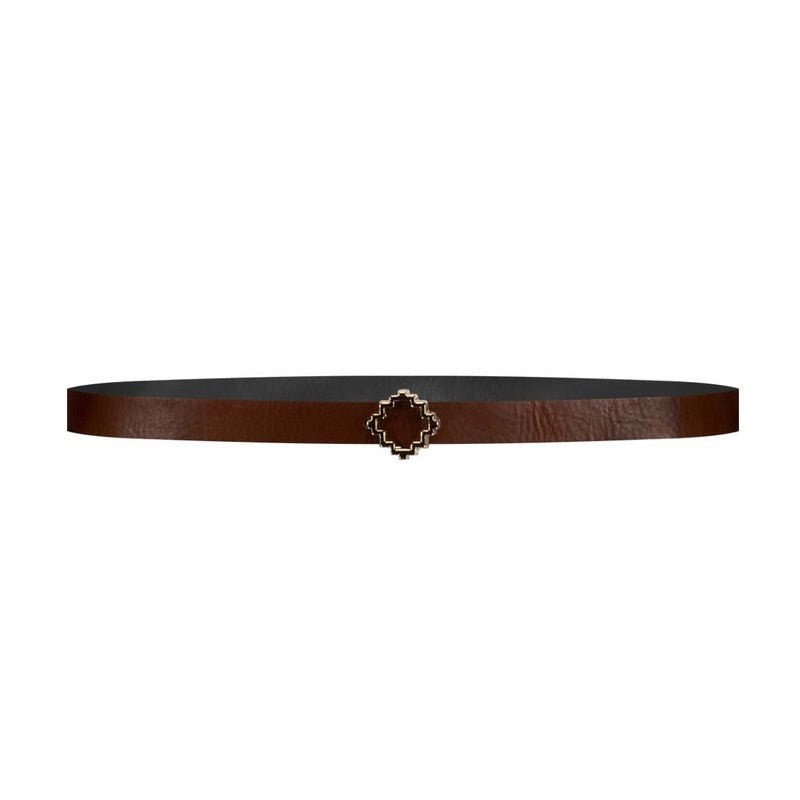 Zwarte reversible belt Ornament - Capuchon Fashion