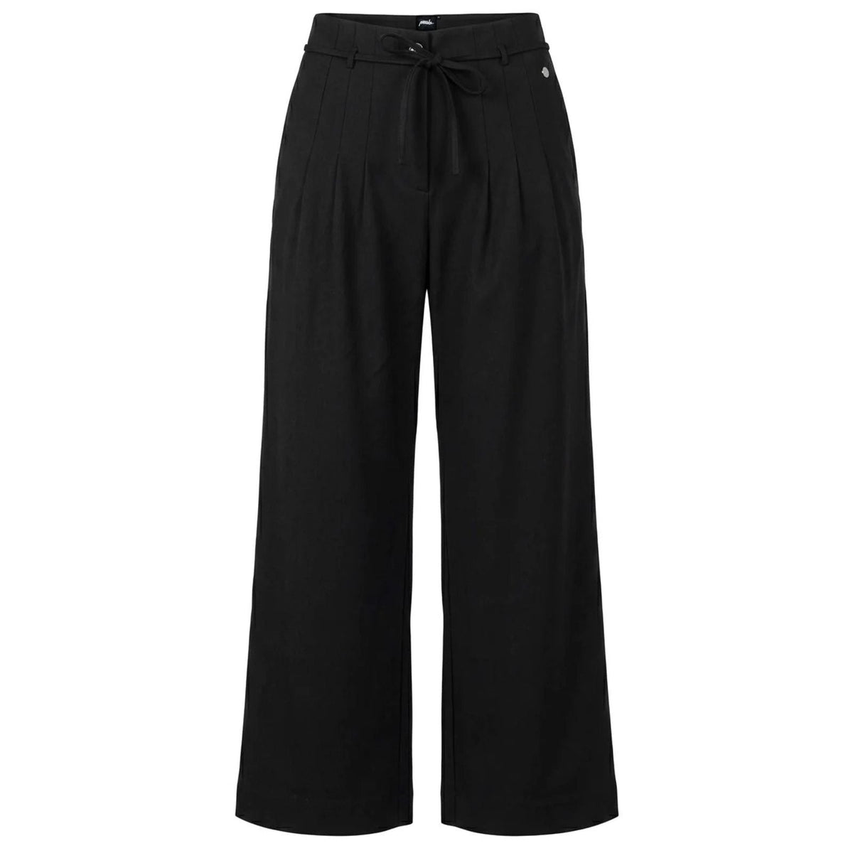 Zwarte rope wide leg pantalon 633171 - Capuchon Fashion