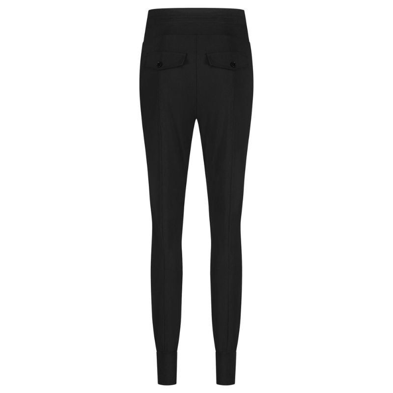 Zwarte slim fit travel broek Franka - Capuchon Fashion