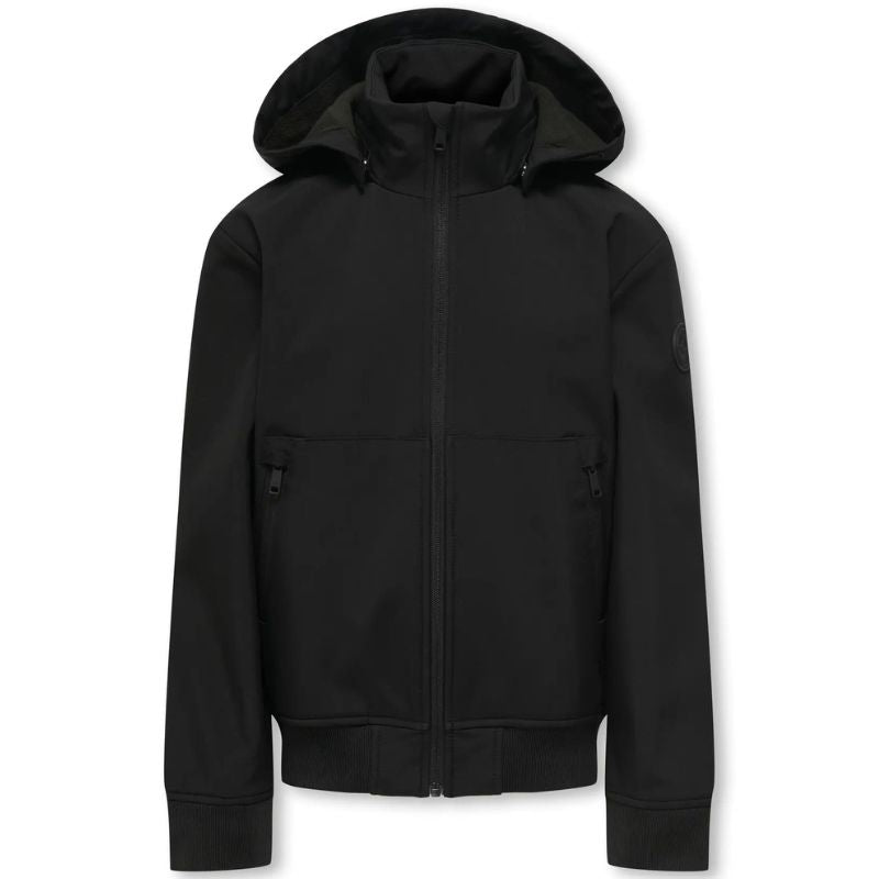 Zwarte softshell bomber jacket Bowie - Capuchon Fashion