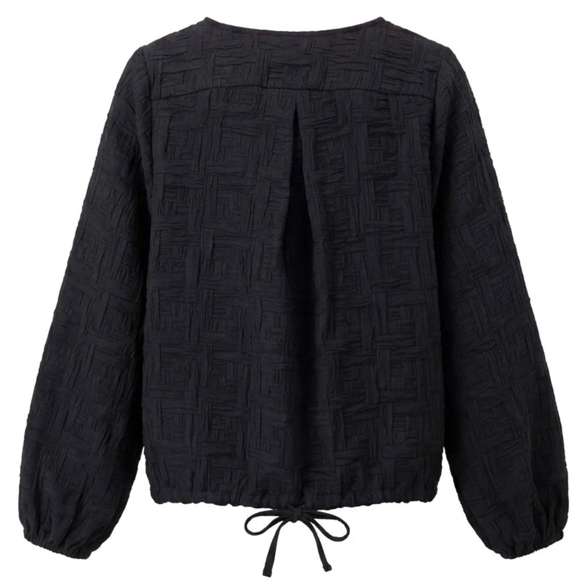 Zwarte structure square blouse 633168 - Capuchon Fashion