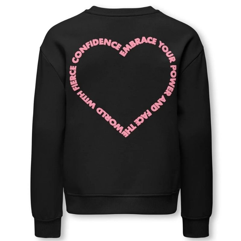 Zwarte sweater Ditte Heart - Capuchon Fashion