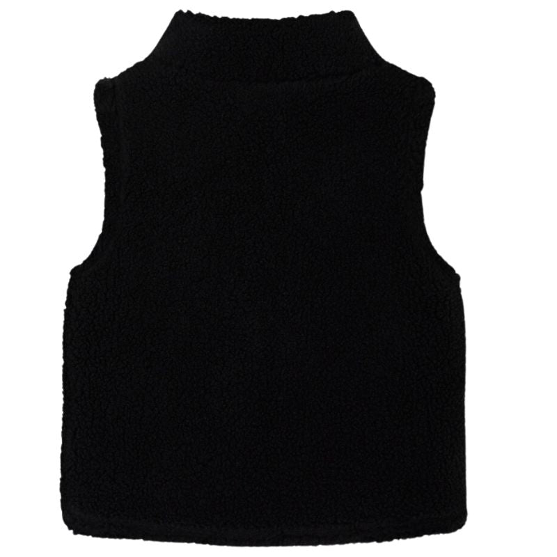 Zwarte teddy gilet Lofen - Capuchon Fashion